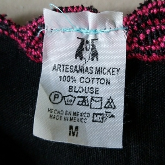 ARTESANIAS MICKEY Embroidered Floral Top Medium! - Picture 7 of 8